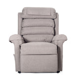Pride 670 Steel Grey Fabric Dual Motor Rise Recline Armchair Demo