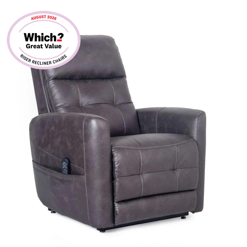 Westminster Leather Rise Recliner Chair powered headrest and lumbar