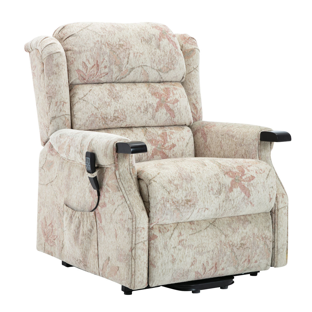 Queensbury bouquet dual riser recliner chair wooden knuckles