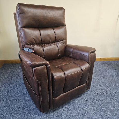 Radiance 4 Motor Chair with heat, high leg lift and lithium battery back up - Large Tall Size - Brown