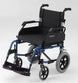 RMA 1530 Lightweight Folding Transit Wheelchair-Blue