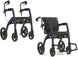 Rollz Motion 2 in 1 Rollator and Wheelchair-Purple