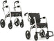 Rollz Motion 2 in 1 Rollator and Wheelchair-White