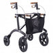  Saljol All Terrain off road Rollator lightweight wheeled walker with seat &amp; bag-Black