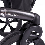  Saljol All Terrain off road Rollator lightweight wheeled walker with seat & bag
