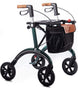  Saljol Carbon fibre Rollator lightweight 4 wheeled walker with seat and bag 5.8kg-Green-Medium