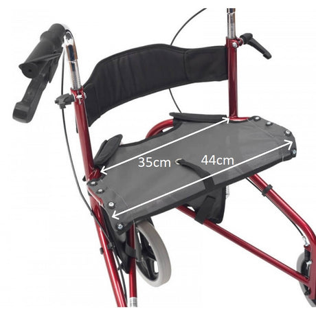 Folding Tri Walker With Seat and bag 