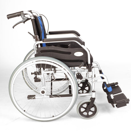 Self propel narrow wheelchair with handbrakes ECSP01-16 - Side View