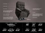 The Ultra 5 Motor High leg Lift Rise Recliner Chair with Heat and Massage