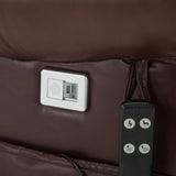 Stanbury Leather dual motor riser recliner chair with table, USB and lamp - USB