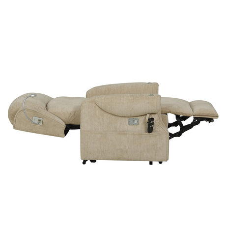 Stanbury dual motor riser recliner chair with table, USB and lamp - Recliner
