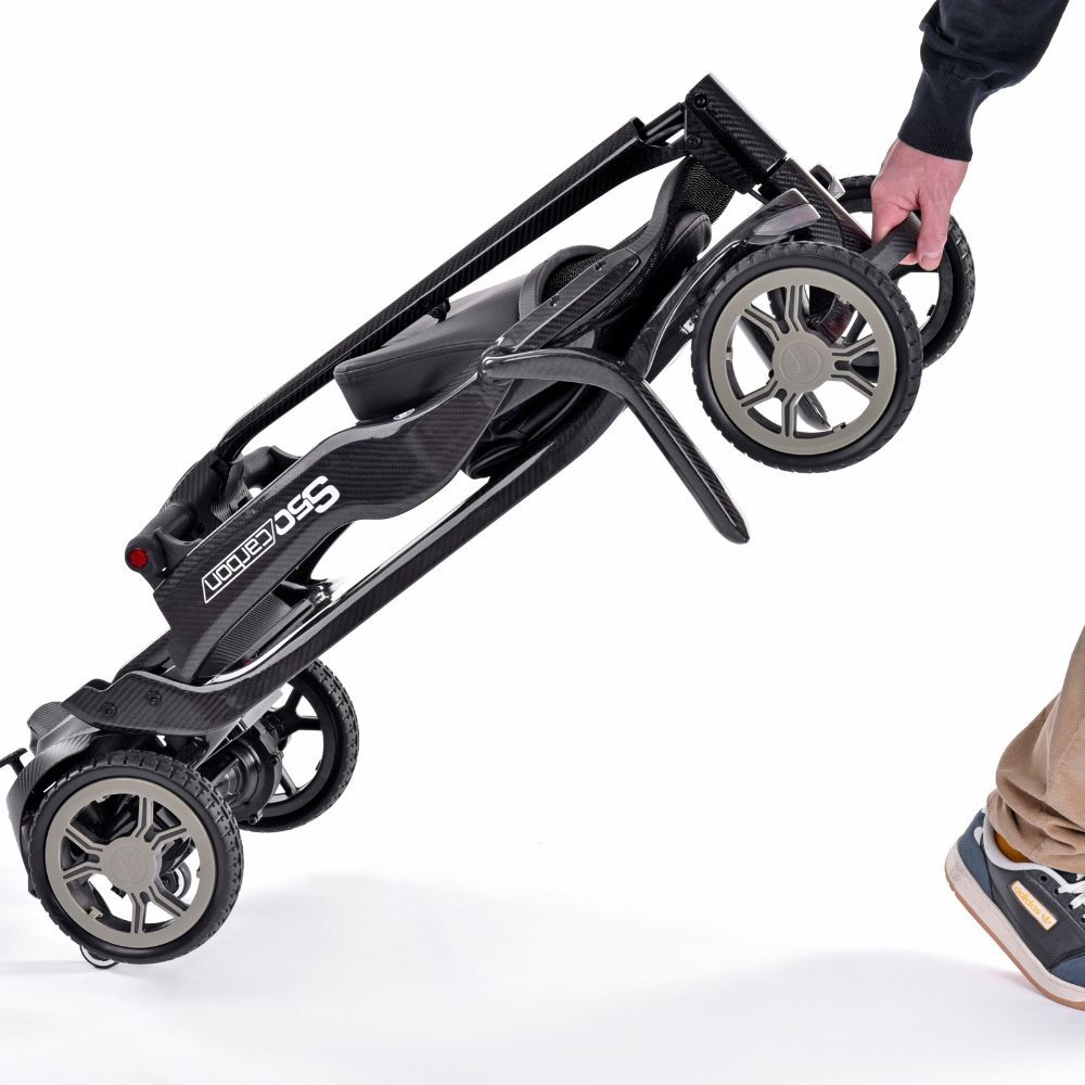 Sterling S50 Carbon Fibre Ultralight Travel Mobility Scooter and travel case