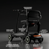 Sterling S50 Carbon Fibre Ultralight Travel Mobility Scooter and travel case