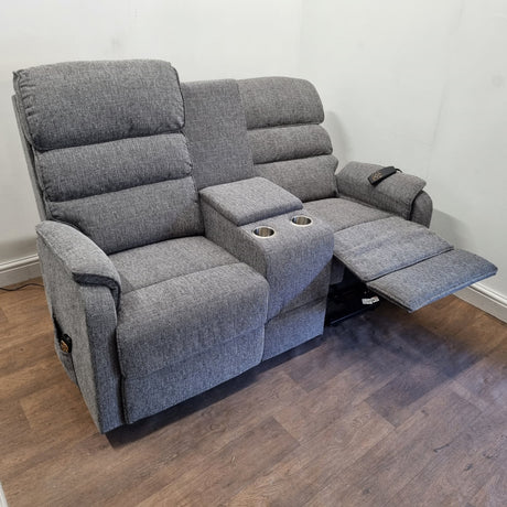 Thornton 2 Seater Dual Motor Riser Recliner Sofa with Centre Console - Ex Demo