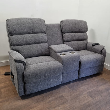 Thornton 2 Seater Dual Motor Riser Recliner Sofa with Centre Console - Ex Demo