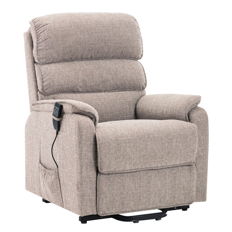 Thornton Dual motor rise recliner chair with heat and massage wheat