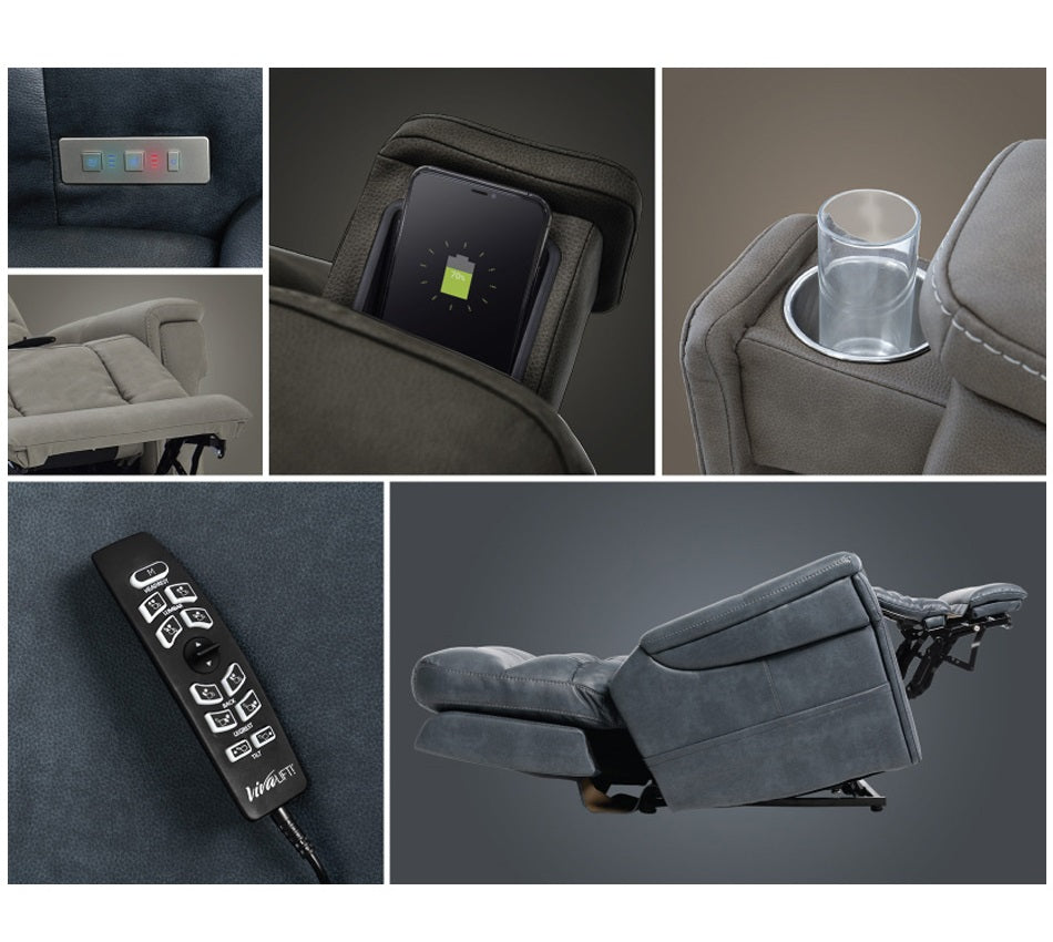 The Ultra 5 Motor High leg Lift Rise Recliner Chair with Heat and Massage