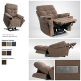 The Fabric Ultra 5 Motor High leg Lift Rise Recliner Chair with Heat and Massage