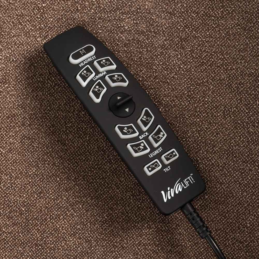 The Fabric Ultra 5 Motor High leg Lift Rise Recliner Chair with Heat and Massage