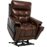 The Leather Ultra 5 Motor High leg Lift Rise Recliner Chair with Heat and Massage
