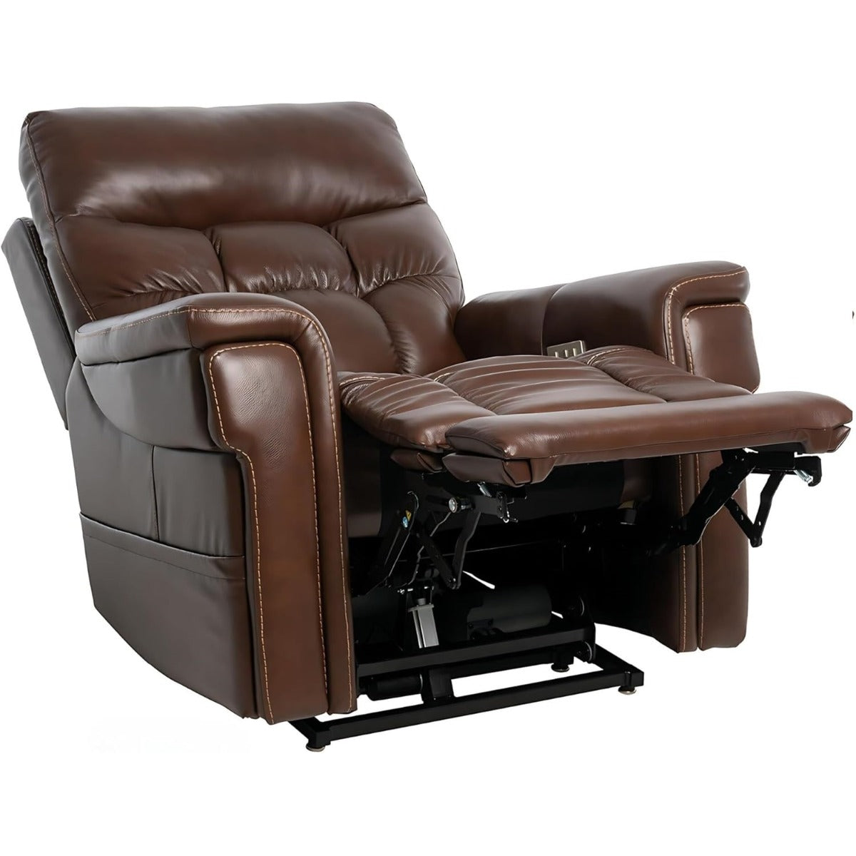 The Leather Ultra 5 Motor High leg Lift Rise Recliner Chair with Heat and Massage