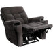 The Fabric Ultra 5 Motor High leg Lift Rise Recliner Chair with Heat and Massage-Medium-Charcoal