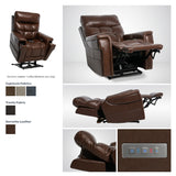 The Leather Ultra 5 Motor High leg Lift Rise Recliner Chair with Heat and Massage