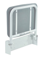 Fold down padded shower seat