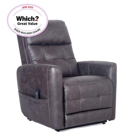 Westminster Leather Rise Recliner Chair powered headrest and lumbar