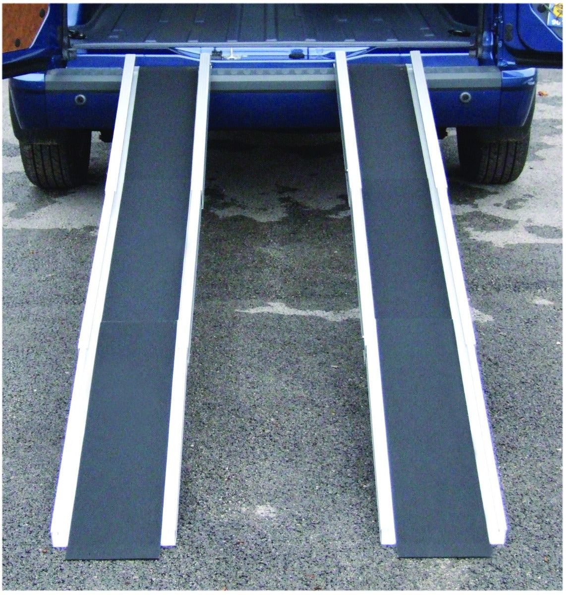 Telescopic Wheelchair and Mobility Scooter Ramp - In Use