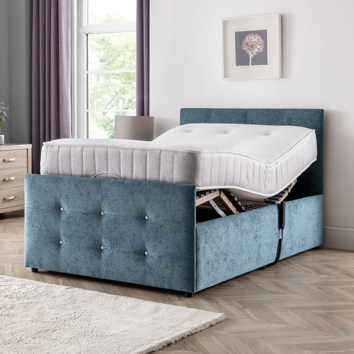Wilsden Electric Adjustable Bed with High Low Vertical Lift