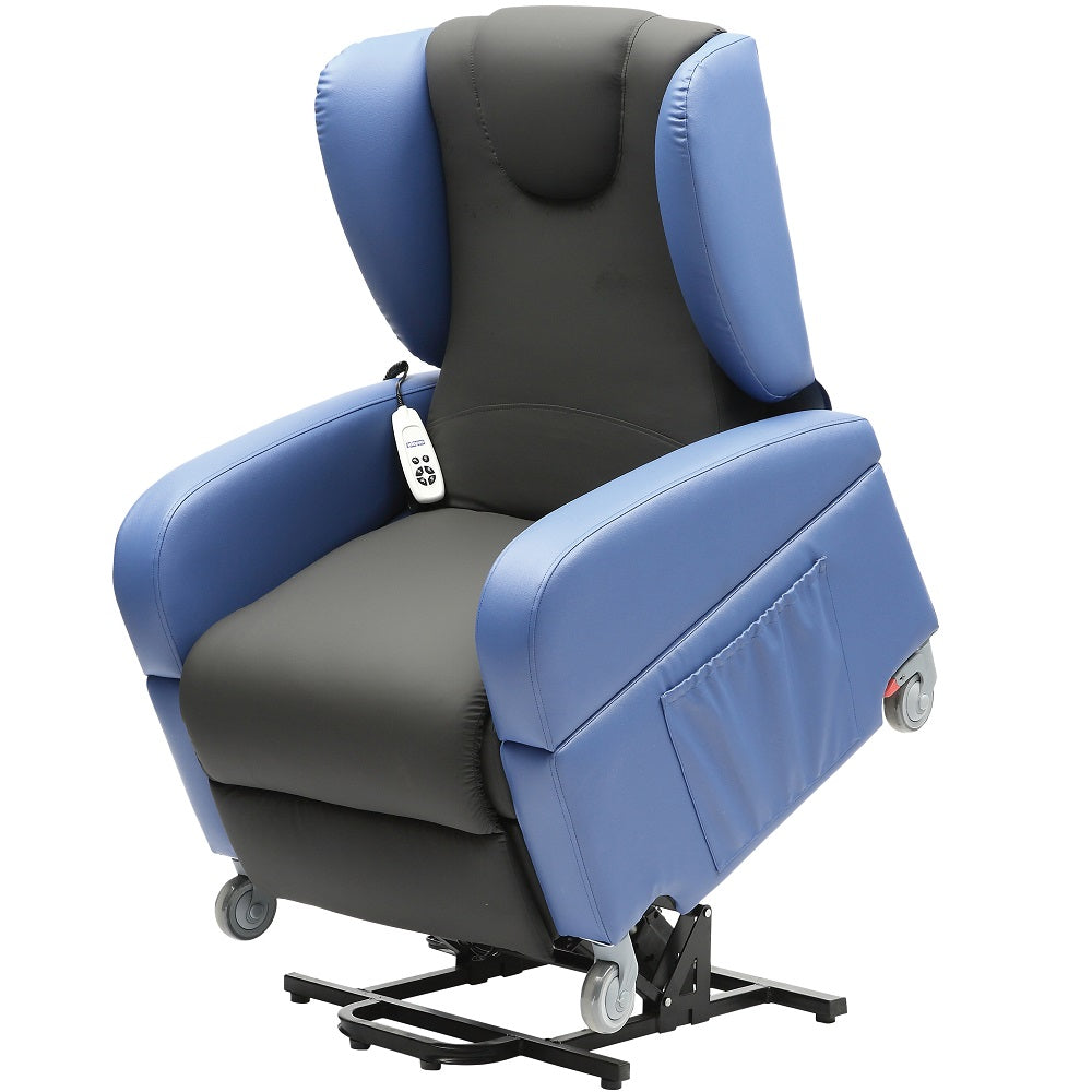 Brookfield Riser recliner chair with removeable arms and large castors