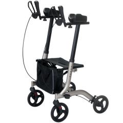 Forearm rollator walker with adjustable arm supports