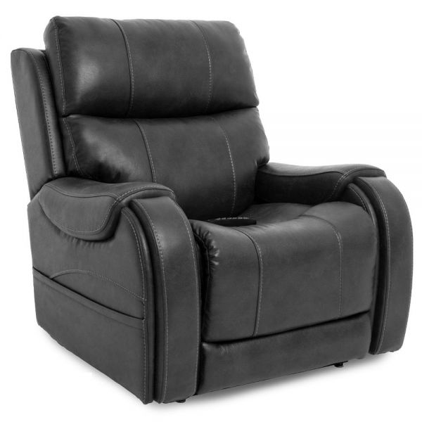 Atlas Leather Rise Recliner Chair head and lumbar support and wireless charging - Ex Demo