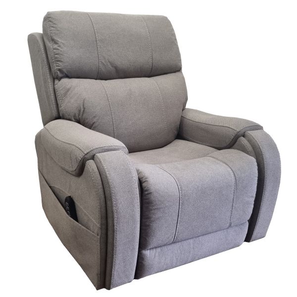 Atlas Fabric Rise Recliner Chair head and lumbar support and wireless charging