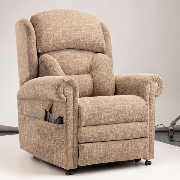 Cullingworth Grande Riser Recliner Chair Oatmeal -Lateral Support - NEW