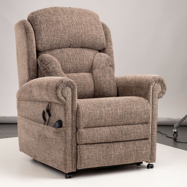 Cullingworth Grande Riser Recliner Chair Toffee-Lateral Support - NEW