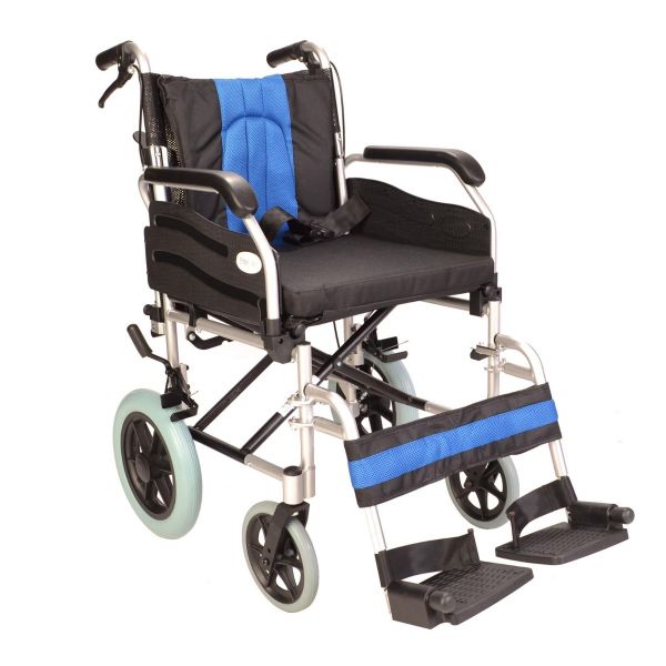 Deluxe Attendant Wheelchair ECTR02 with 18 inch seat