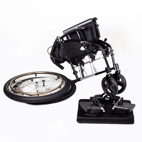 EC Voyager All Terrain outdoor wheelchair with pneumatic tires-Black-20