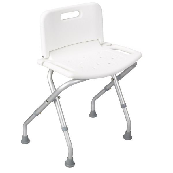Lightweight Folding Shower Chair with Backrest