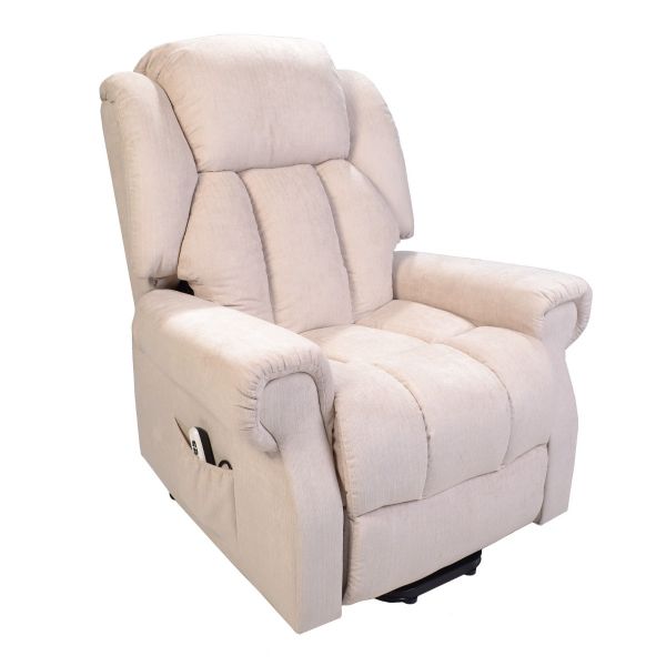 Hainworth Dual Motor rise and recliner chair with heat and massage in Fabric