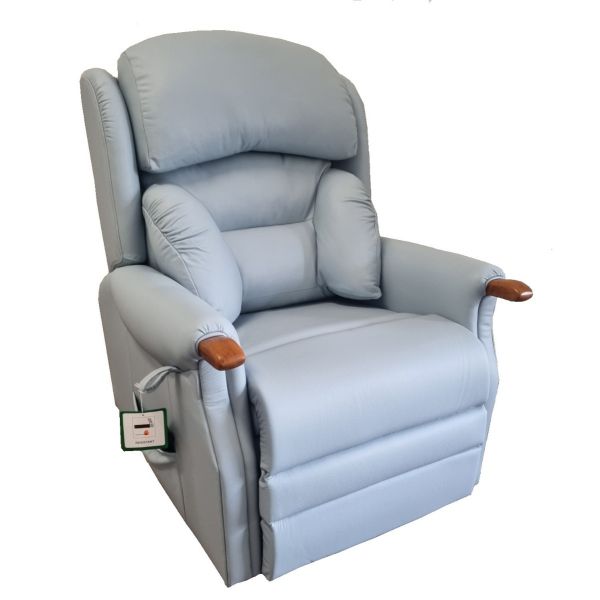 Hartington Custom Leather Rise Recliner Chair with Powered Headrest and Lumbar