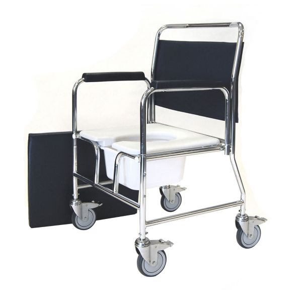 Heavy Duty Bariatric Mobile Commode Chair - Takes up to 30 stone