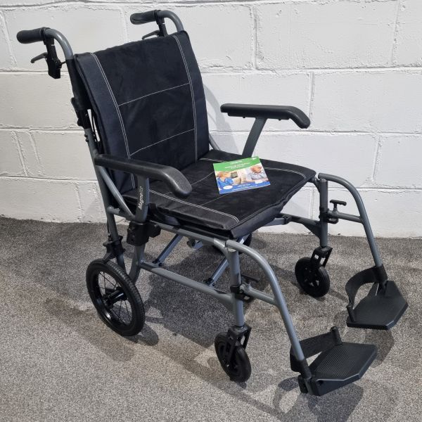 Magnelite Ultra Lightweight Magnesium Alloy Folding Transit Wheelchair - Only 9.5kg