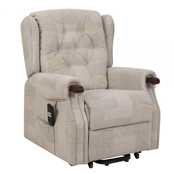 Warwick dual riser recliner chair with wooden knuckles