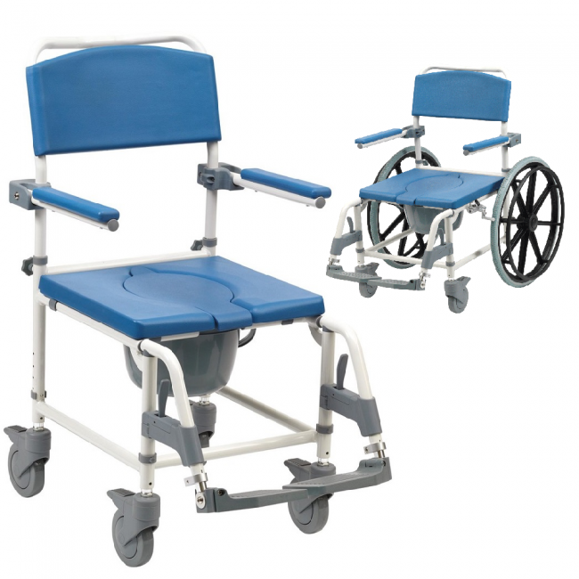 Aston Mobile Shower Commode Chair Heavy Duty