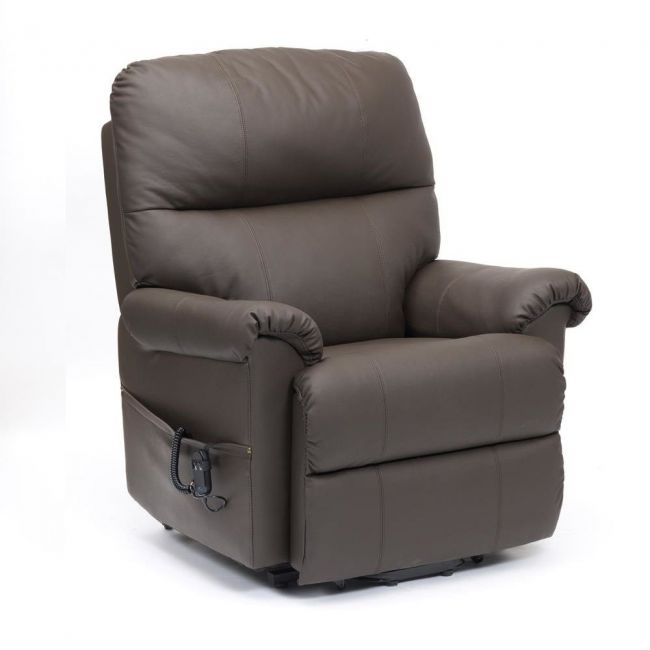Restwell Borg Dual Motor Leather Electric Riser and Recliner Chair